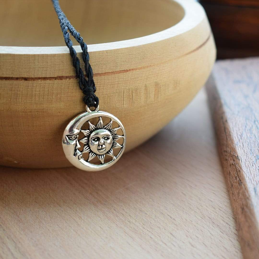 ethnic necklace Moon and Sun Necklace