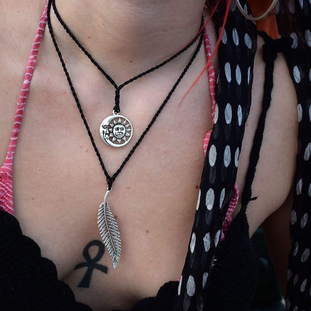 ethnic necklace Moon and Sun Necklace