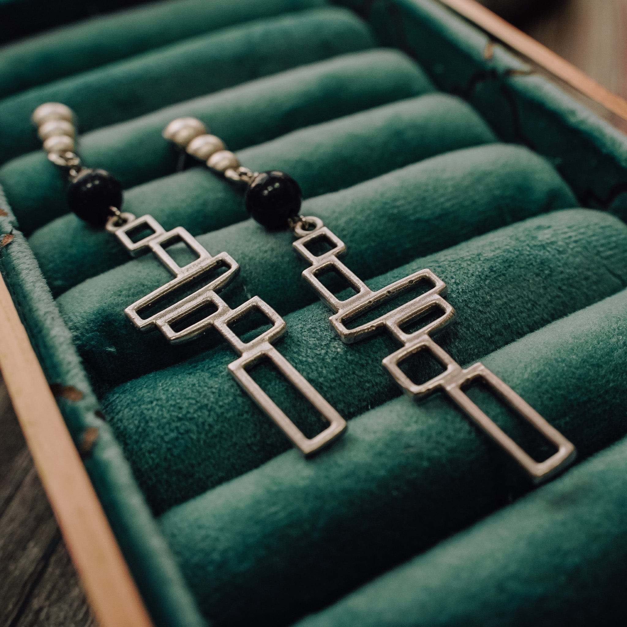 Earrings Cyan Veil Earrings