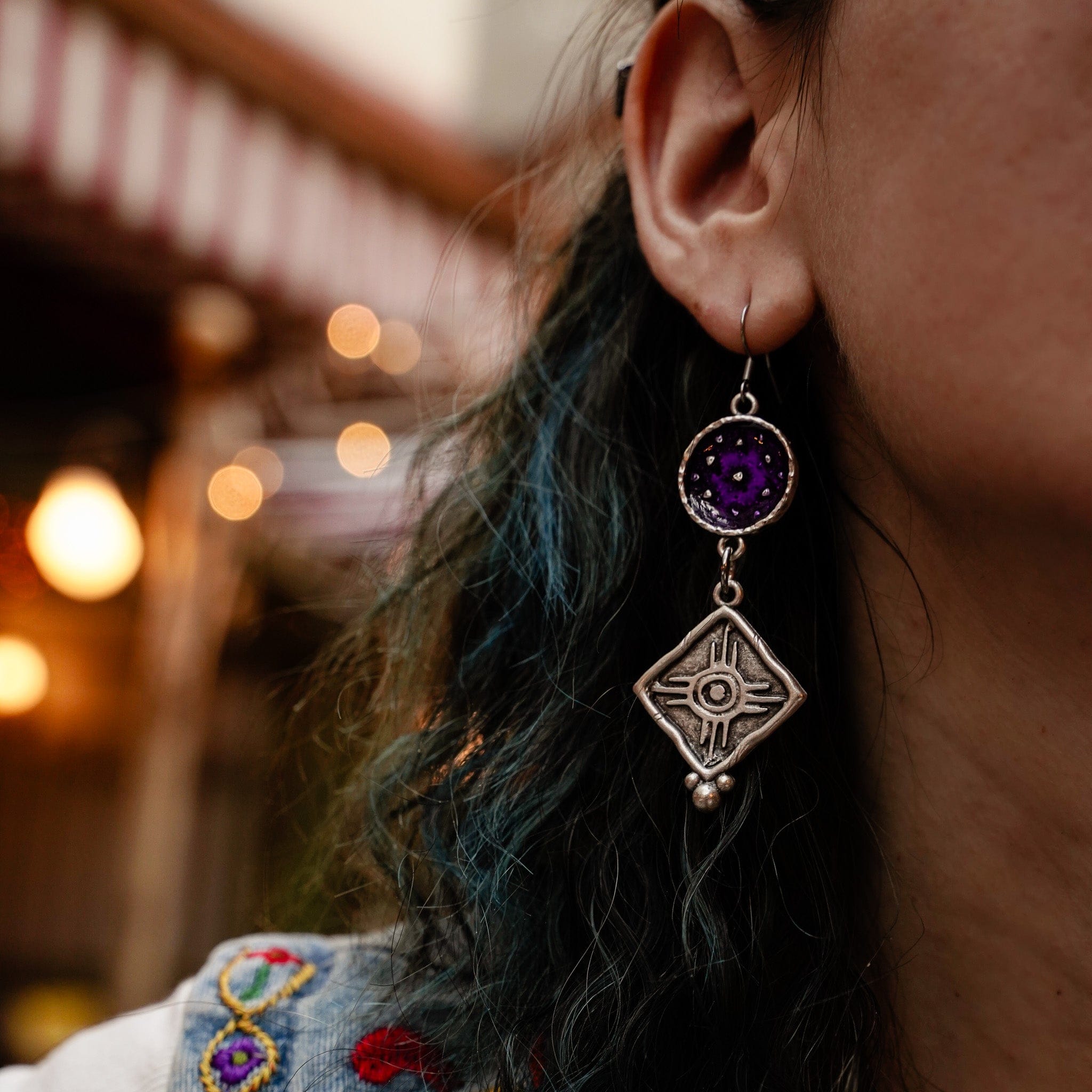 Earrings Purple Caravan Earrings