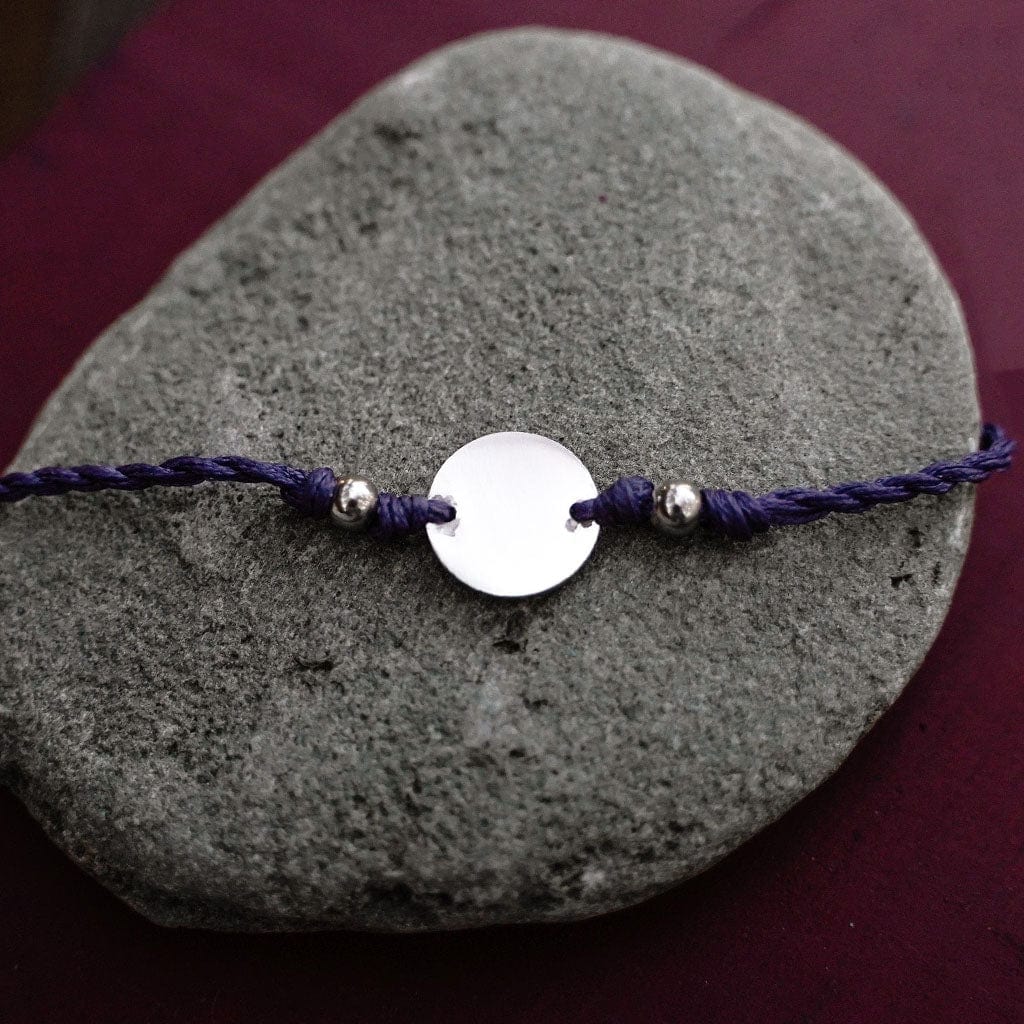 Space Purple Engravable Coin Bracelet